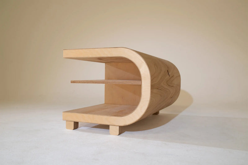 33⅓ curved plywood shell — side profile